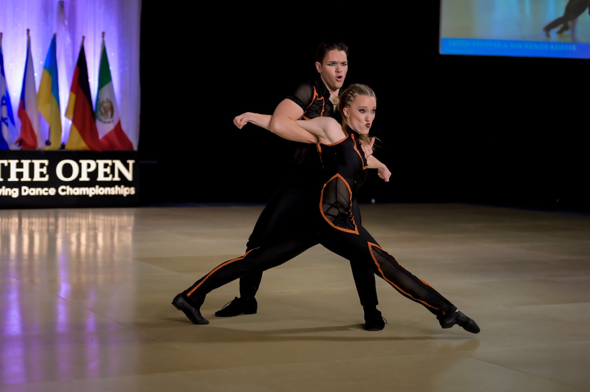 Jaden and Kenzie in competition