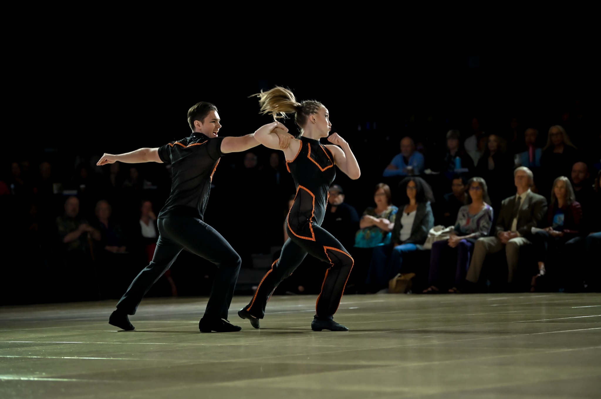 Jaden and Kenzie performing in competition